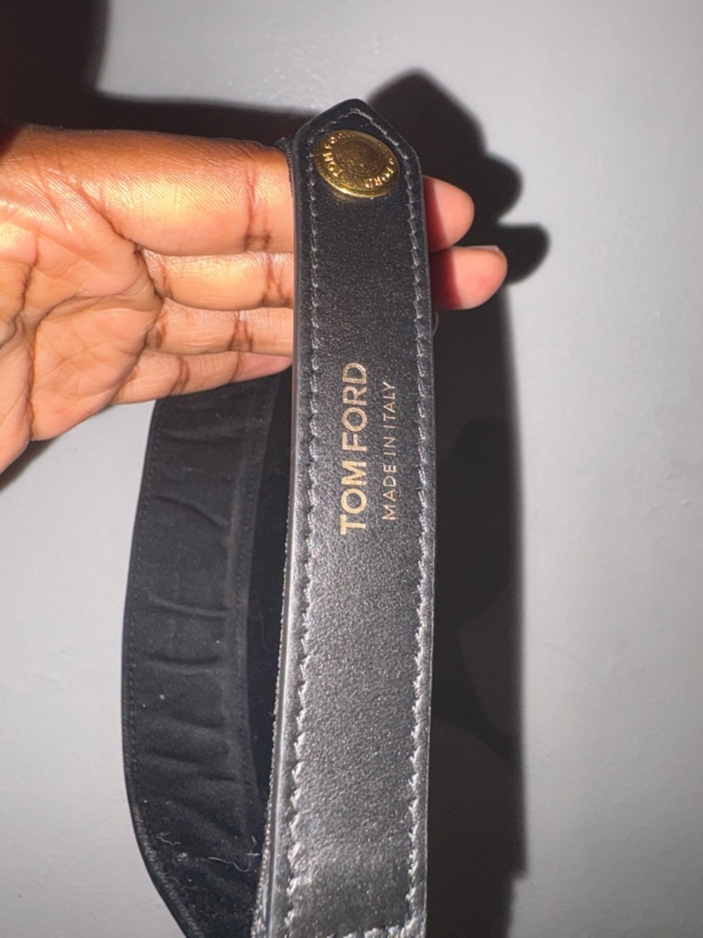 Tom Ford Straw & Leather Visor Hat | Gold TF Hardware | Made in Italy | Resort - Picture 5 of 7